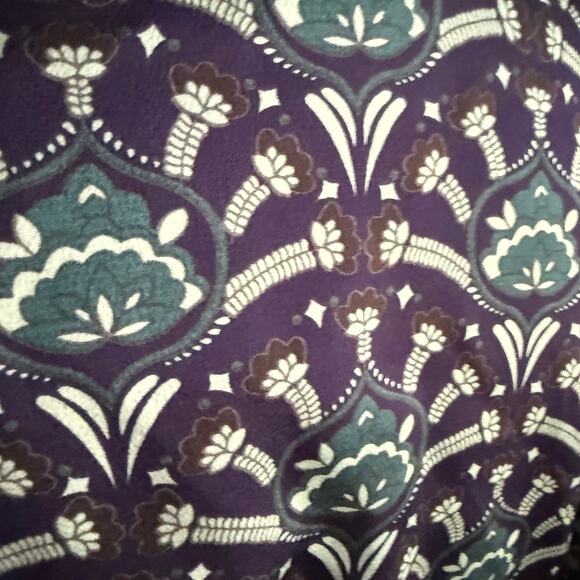 NEVER FULLY DRESSED | Navy Blue and Green Blouson Sleeve Wrap Blouse | US Size 8 - Picture 4 of 5